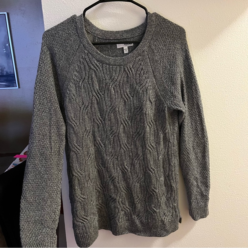 Sonoma women’s gray cable knit sweater